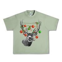 Oil Green Mule deer with Urban Heavy Tee - LillyAllenDesigns