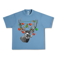 Pebble Blue Mule deer with Urban Heavy Tee - LillyAllenDesigns