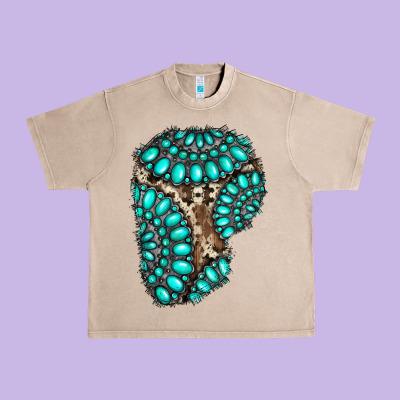 Gemstone Cowhide Patches Urban Heavy Tee Designed By Ranaportraitstore