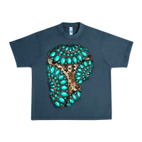 Midnight Navy gemstone cowhide patches Urban Heavy Tee - RanaPortraitStore