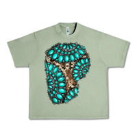 Oil Green gemstone cowhide patches Urban Heavy Tee - RanaPortraitStore