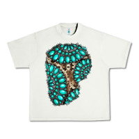 Pistachio gemstone cowhide patches Urban Heavy Tee - RanaPortraitStore
