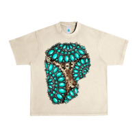 Sandshell gemstone cowhide patches Urban Heavy Tee - RanaPortraitStore