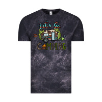 Cloud Black let's go camping Vintage Tee - CowhideDigitalArt