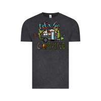 Vintage Black let's go camping Vintage Tee - CowhideDigitalArt