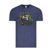 Vintage Denim let's go camping Vintage Tee - CowhideDigitalArt