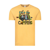Vintage Mustard let's go camping Vintage Tee - CowhideDigitalArt