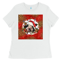 White christmas cow Ladies Tee - LillyAllenDesigns
