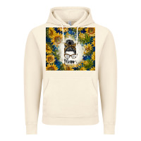 Vintage Artic sunflowers messy bun mama Vintage Hoodie - BarkalooDesign
