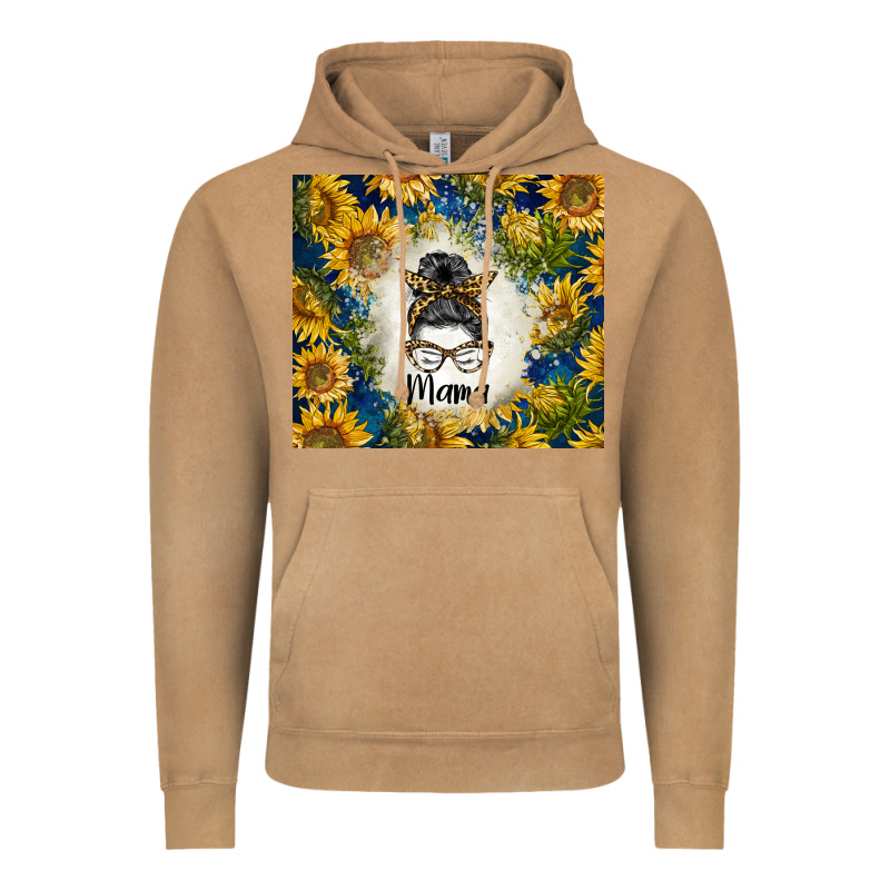 Sunflowers Messy Bun Mama Vintage Hoodie by BarkalooDesign | Teevron