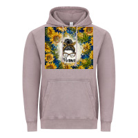 Vintage Zinc sunflowers messy bun mama Vintage Hoodie - BarkalooDesign