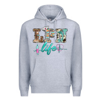Heather Grey western nurse lpn  life Premium Hoodie - BarkalooDesign