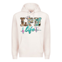 Pale Pink western nurse lpn  life Premium Hoodie - BarkalooDesign