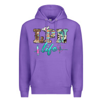 Purple western nurse lpn  life Premium Hoodie - BarkalooDesign