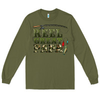 Army Green reel great papa Long Sleeve Tee - Artiststas