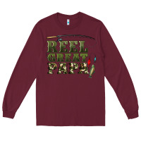 Burgundy reel great papa Long Sleeve Tee - Artiststas