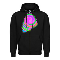 Black tie dye patch Zipper Hoodie - RanaPortraitStore
