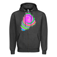 Charcoal Heather tie dye patch Zipper Hoodie - RanaPortraitStore