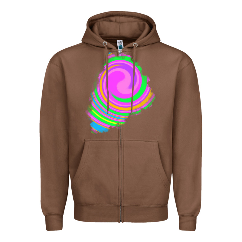 Tie Dye Patch Zipper Hoodie by RanaPortraitStore | Teevron