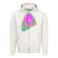 Oatmeal Heather tie dye patch Zipper Hoodie - RanaPortraitStore