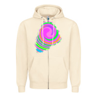 Sandshell tie dye patch Zipper Hoodie - RanaPortraitStore