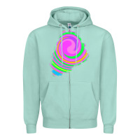Seafoam tie dye patch Zipper Hoodie - RanaPortraitStore