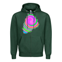 Sports Green tie dye patch Zipper Hoodie - RanaPortraitStore