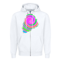 White tie dye patch Zipper Hoodie - RanaPortraitStore