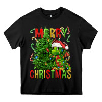 Black merry christmas dragon Heavy Core Tee - FaDigitalArtStudio