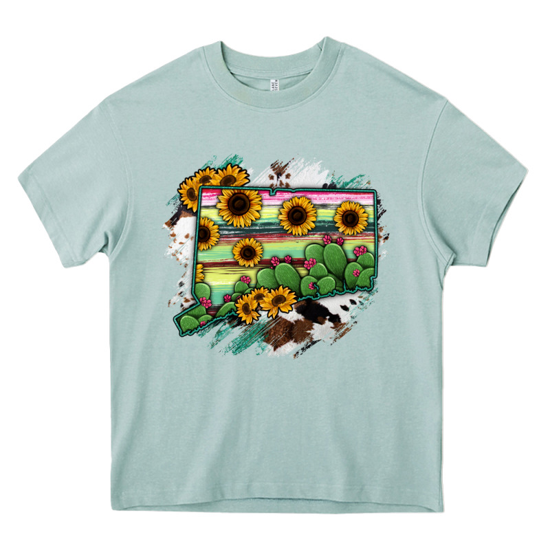 Connecticut State Map Heavy Core Tee by RanaPortraitStore | Teevron