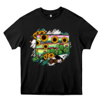 Black Connecticut State Map Heavy Core Tee - RanaPortraitStore