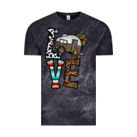 Cloud Black love caravan Vintage Tee - CowhideDigitalArt