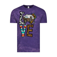 Cloud Purple love caravan Vintage Tee - CowhideDigitalArt