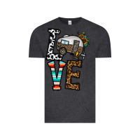 Vintage Black love caravan Vintage Tee - CowhideDigitalArt