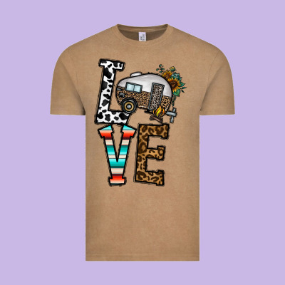 Love Caravan Vintage Tee Designed By Cowhidedigitalart
