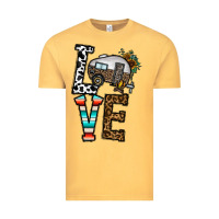 Vintage Mustard love caravan Vintage Tee - CowhideDigitalArt
