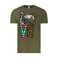 Vintage Olive love caravan Vintage Tee - CowhideDigitalArt