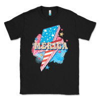 Black Merica leopard lightning bolt Classic Tee - FaDigitalArtStudio