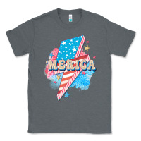 Charcoal Heather Merica leopard lightning bolt Classic Tee - FaDigitalArtStudio