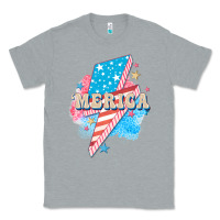 Heather Grey Merica leopard lightning bolt Classic Tee - FaDigitalArtStudio