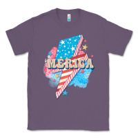 Lavender Merica leopard lightning bolt Classic Tee - FaDigitalArtStudio