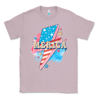 Lilac Merica leopard lightning bolt Classic Tee - FaDigitalArtStudio