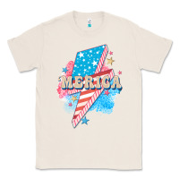 Natural Merica leopard lightning bolt Classic Tee - FaDigitalArtStudio