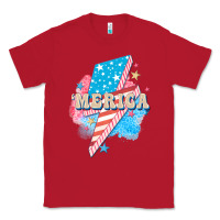 Red Merica leopard lightning bolt Classic Tee - FaDigitalArtStudio