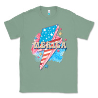 Sage Merica leopard lightning bolt Classic Tee - FaDigitalArtStudio