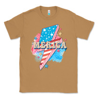 Toasted Coconut Merica leopard lightning bolt Classic Tee - FaDigitalArtStudio
