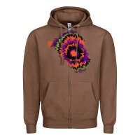 Chestnut tie dye patch Zipper Hoodie - RanaPortraitStore