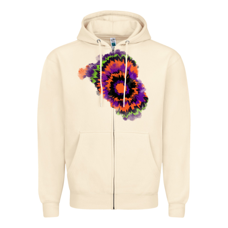 Tie Dye Patch Zipper Hoodie by RanaPortraitStore | Teevron