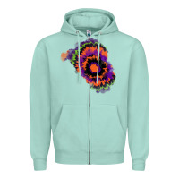 Seafoam tie dye patch Zipper Hoodie - RanaPortraitStore