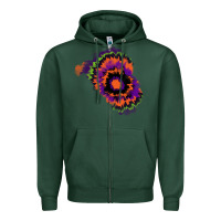 Sports Green tie dye patch Zipper Hoodie - RanaPortraitStore